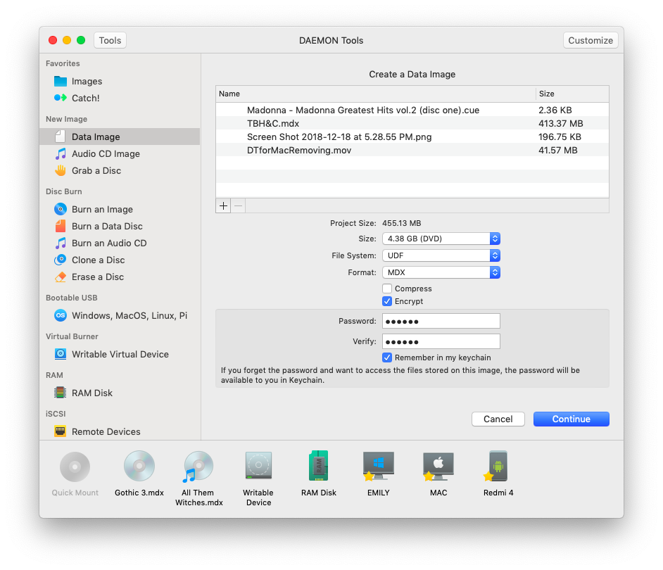 daemon tools for mac convert to iso
